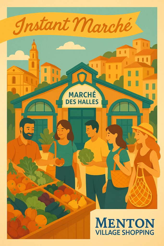 MENTON VILLAGE SHOPPING 10 MARCHÉ DES HALLES MARKETPLACE IN MENTON